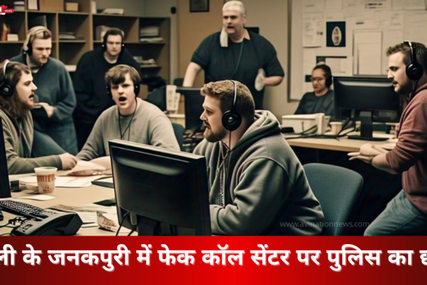 दिल्ली के जनकपुरी में फेक कॉल सेंटर पर पुलिस का छापा